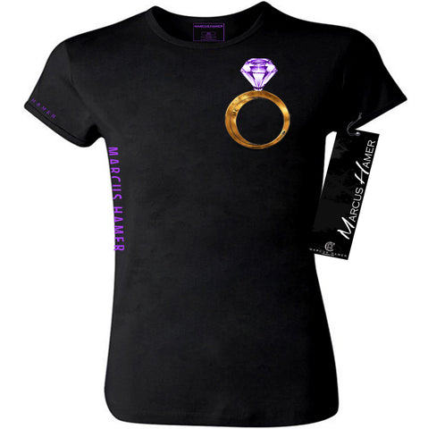 Put A Ring On It Women's Tee Gold Leftchest