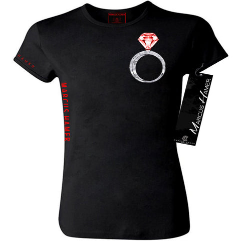Put A Ring On It Women's Tee Silver Leftchest